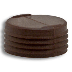 Drawer Front Adjuster 25 mm Diameter x 12.5 mm Depth Brown